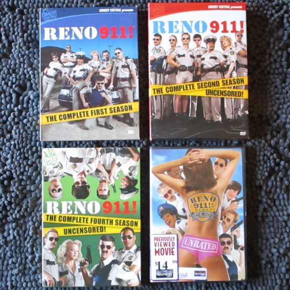Reno 911 TV Series Fan Pack. Seasons 1, 2, 4 & The Miami Movie Unrated. - Picture 1 of 8